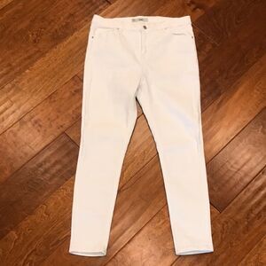 Topshop Nordstrom Jamie Moto White Skinny Jeans